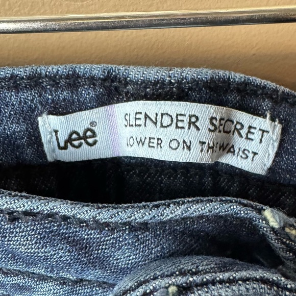 Lee Slender Secret Lower on the Waist Straight Leg Fleur de Lis Jeans Size 16 - Picture 6 of 10